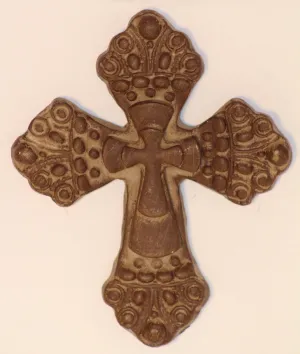 Decorative Candle Pin | "Blank" Large Cross