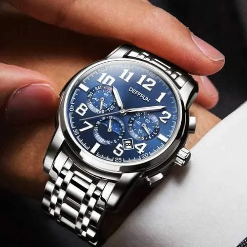 DEFFRUN DM0004 Calendar Steel Automatic Mechanical Watch