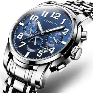 DEFFRUN DM0004 Calendar Steel Automatic Mechanical Watch