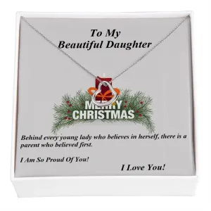 Delicate Heart Necklace, For Her, Daughter, for Christmas, with Custom Message Card