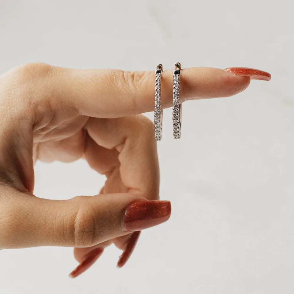 Diamond Hinge Hoops