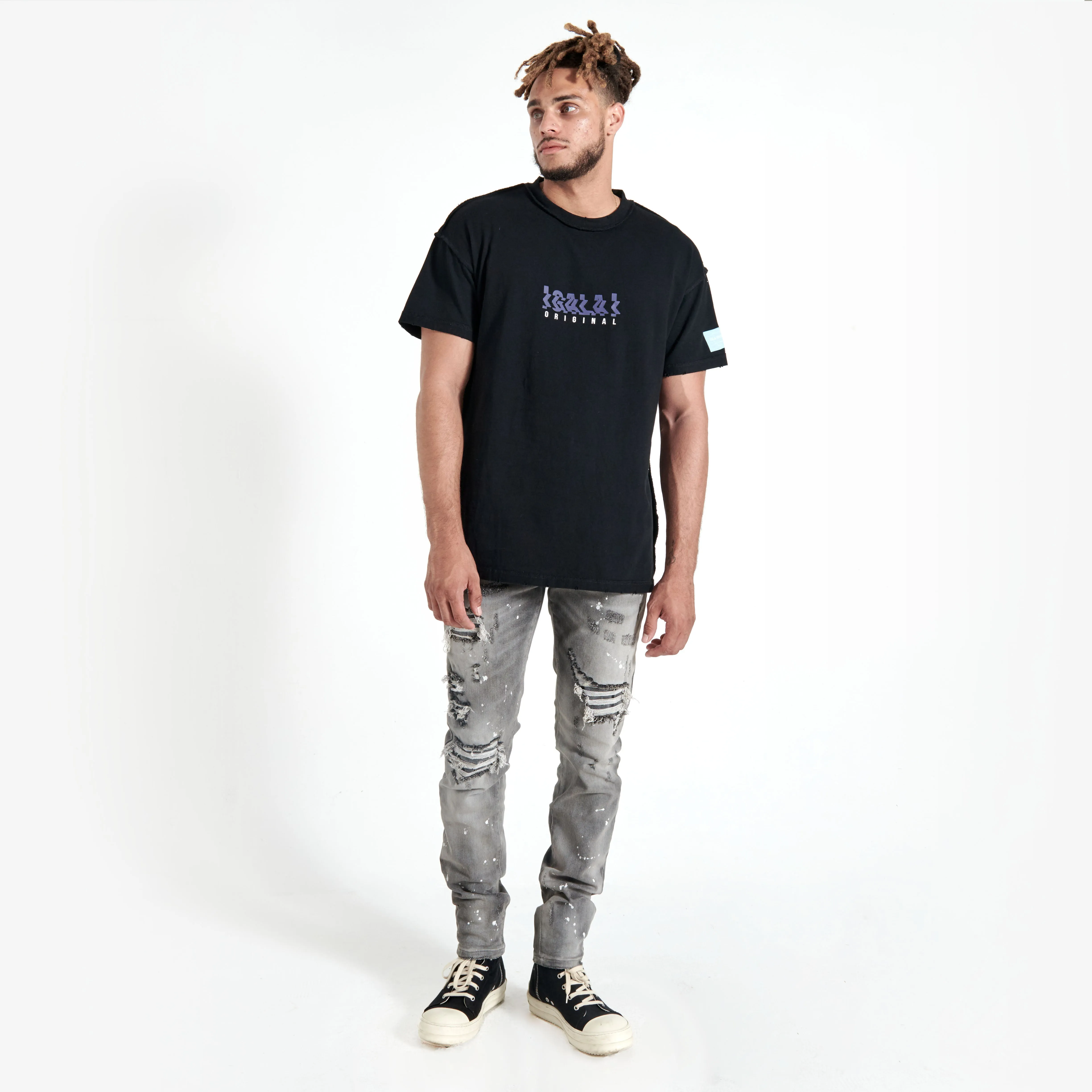 DIGITAL DANCE TEE (BLACK/PURPLE)