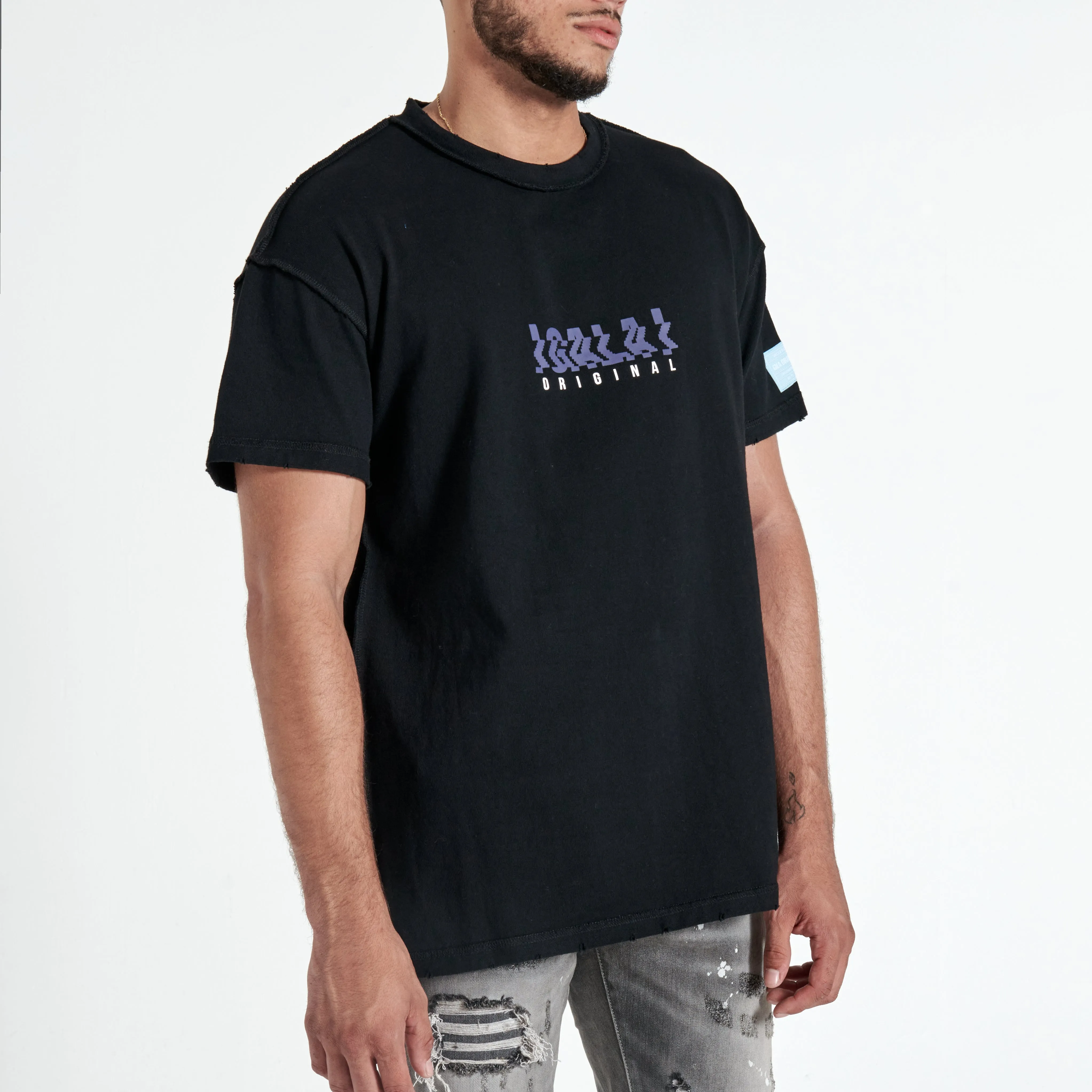 DIGITAL DANCE TEE (BLACK/PURPLE)