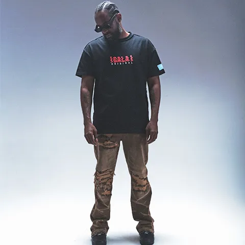 DIGITAL DANCE TEE (BLACK/RED)