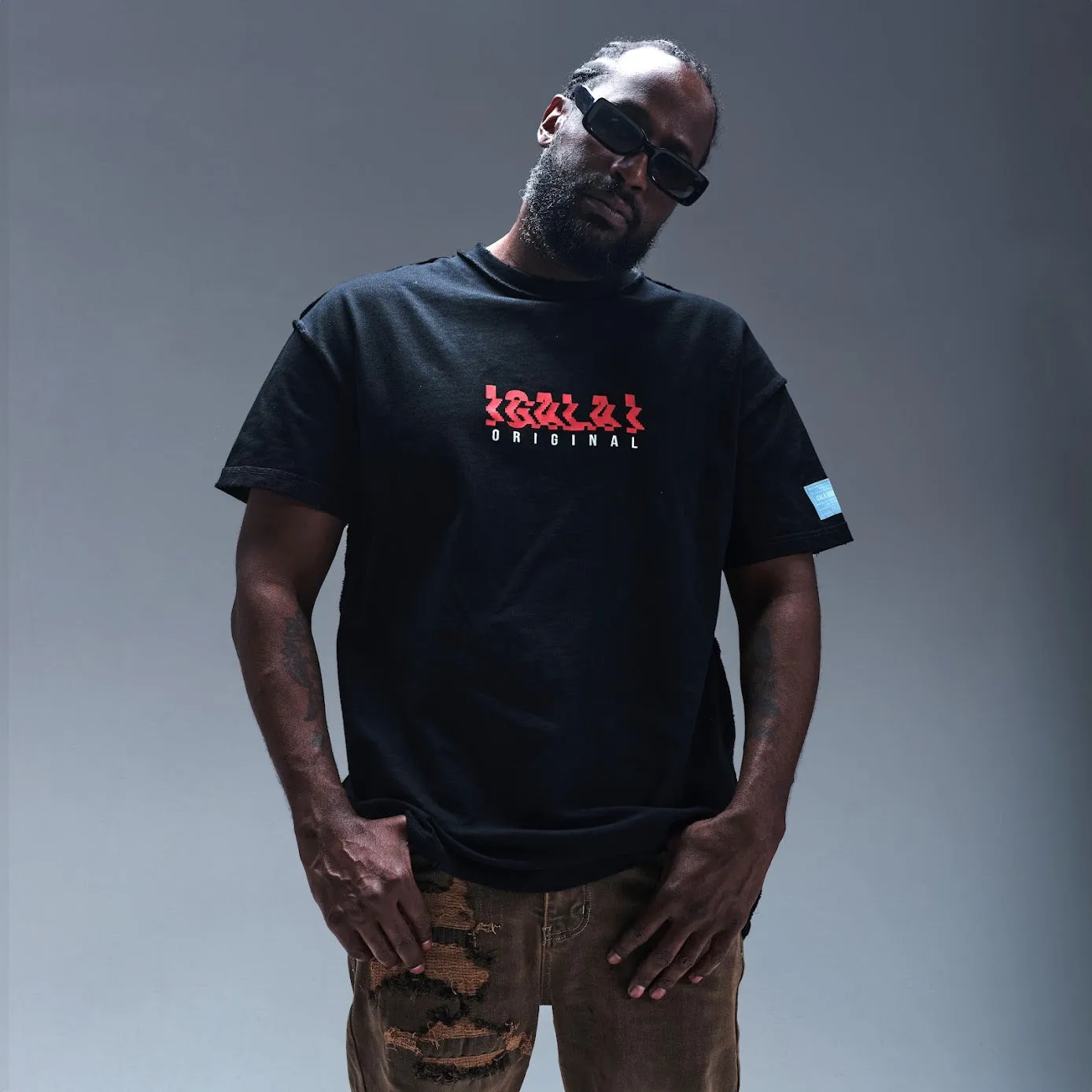 DIGITAL DANCE TEE (BLACK/RED)