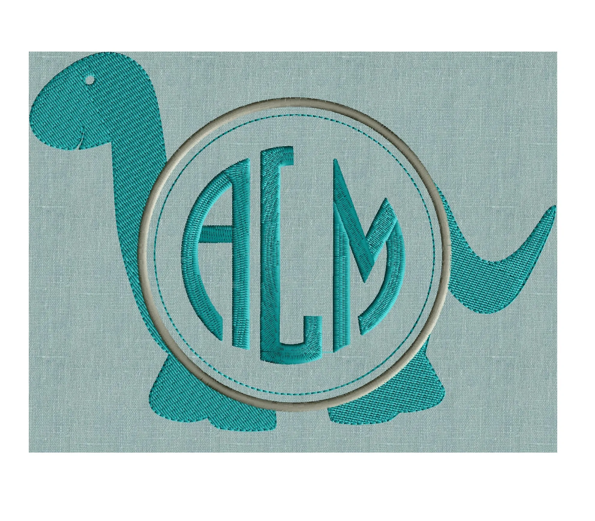 Dinosaur Font Frame Frame Monogram -Font not included - EMBROIDERY DESIGN - Instant download