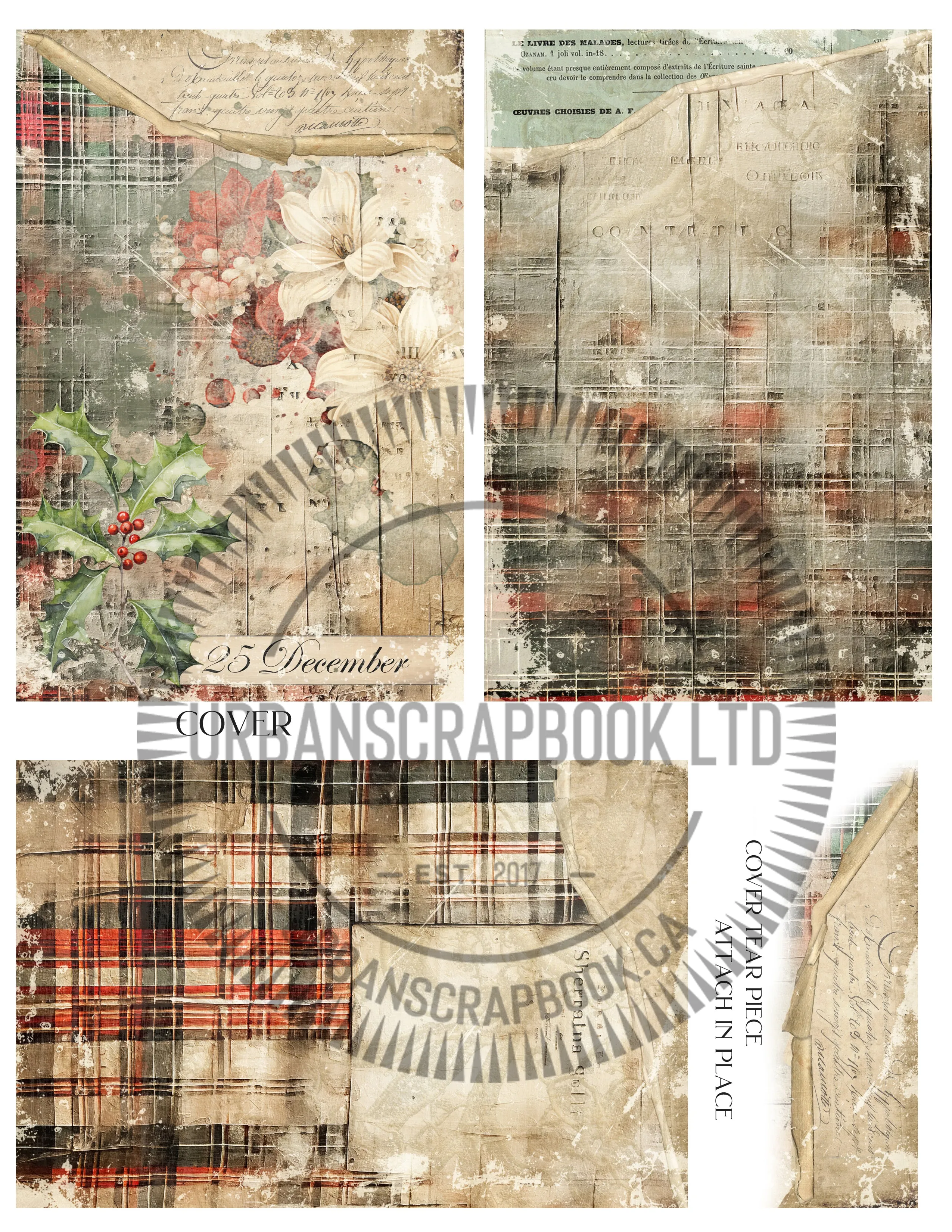 DIY Project ~ Photo Book Paper collection Plaid Christmas