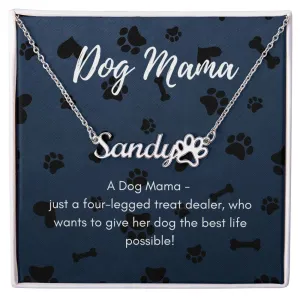 Dog Mama Pet Name Necklace