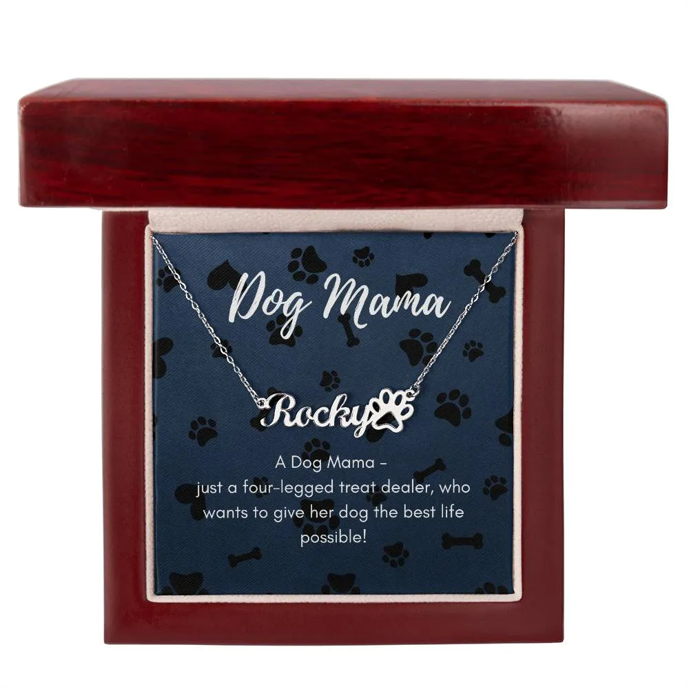Dog Mama Pet Name Necklace
