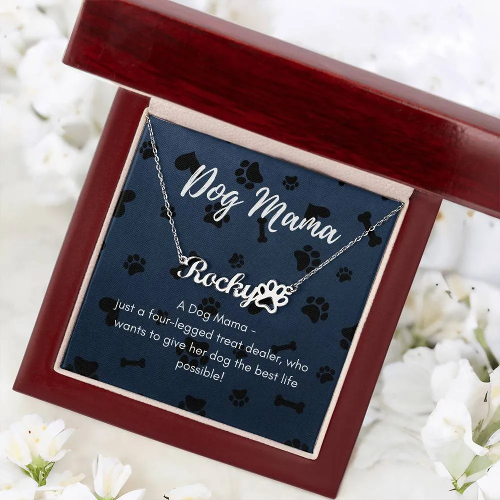 Dog Mama Pet Name Necklace