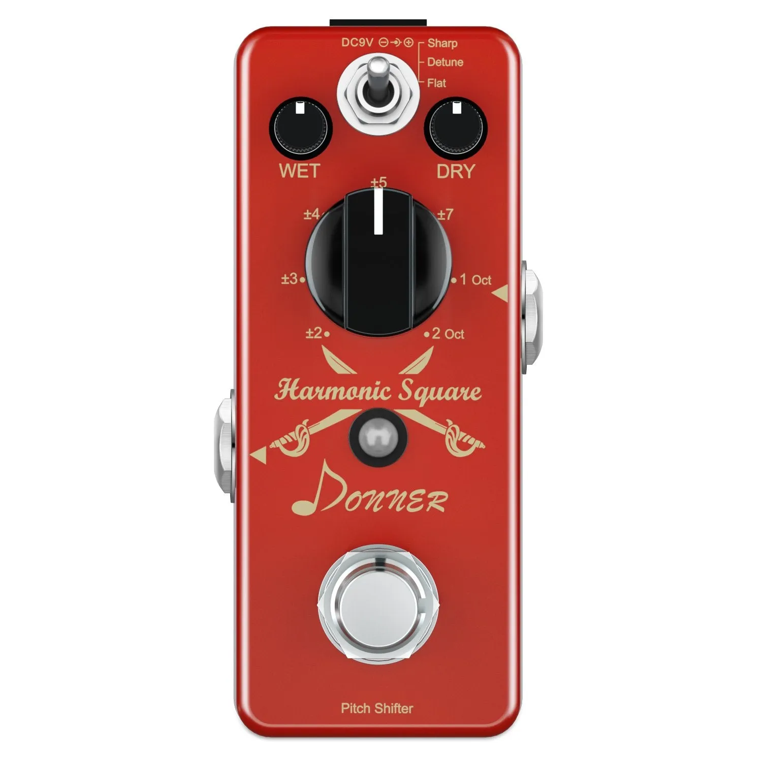 Donner Digital Octave Guitar Effect Pedal Harmonic Square 7 modes
