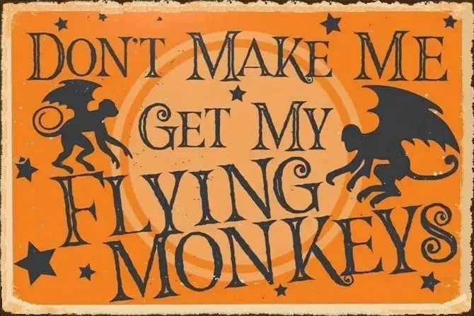 Don't Make Me Get My Flying Monkeys | Digital Download | Witches Magic Knowledge | Wicca Gift Vintage Style | AI Created DIY Printable Art