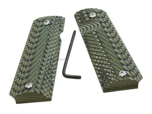 Double Alpha Academy 1911 Carbon / G10 Grips (Green)