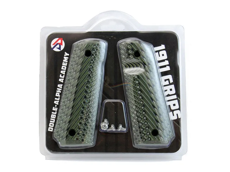 Double Alpha Academy 1911 Carbon / G10 Grips (Green)