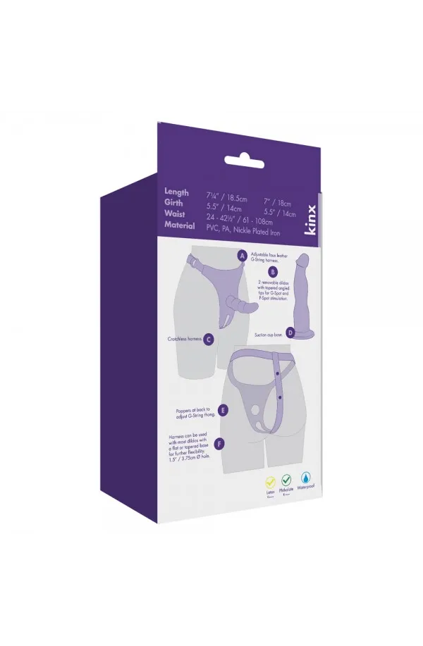 Double the Pleasure: Kinx 2-Dildo Strap-On Harness Kit for Ultimate Fun