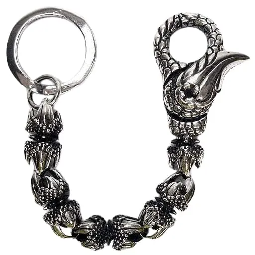 Dragon Claw Sterling Silver Biker Keychain