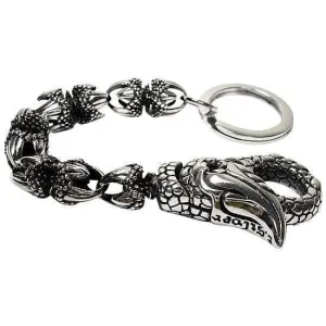 Dragon Claw Sterling Silver Biker Keychain