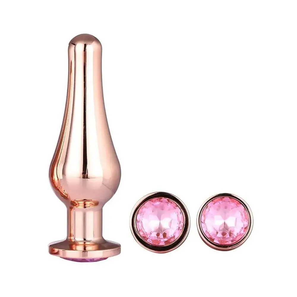 Dream Toys Stainless Steel Gold Butt Plug Set for Beginners