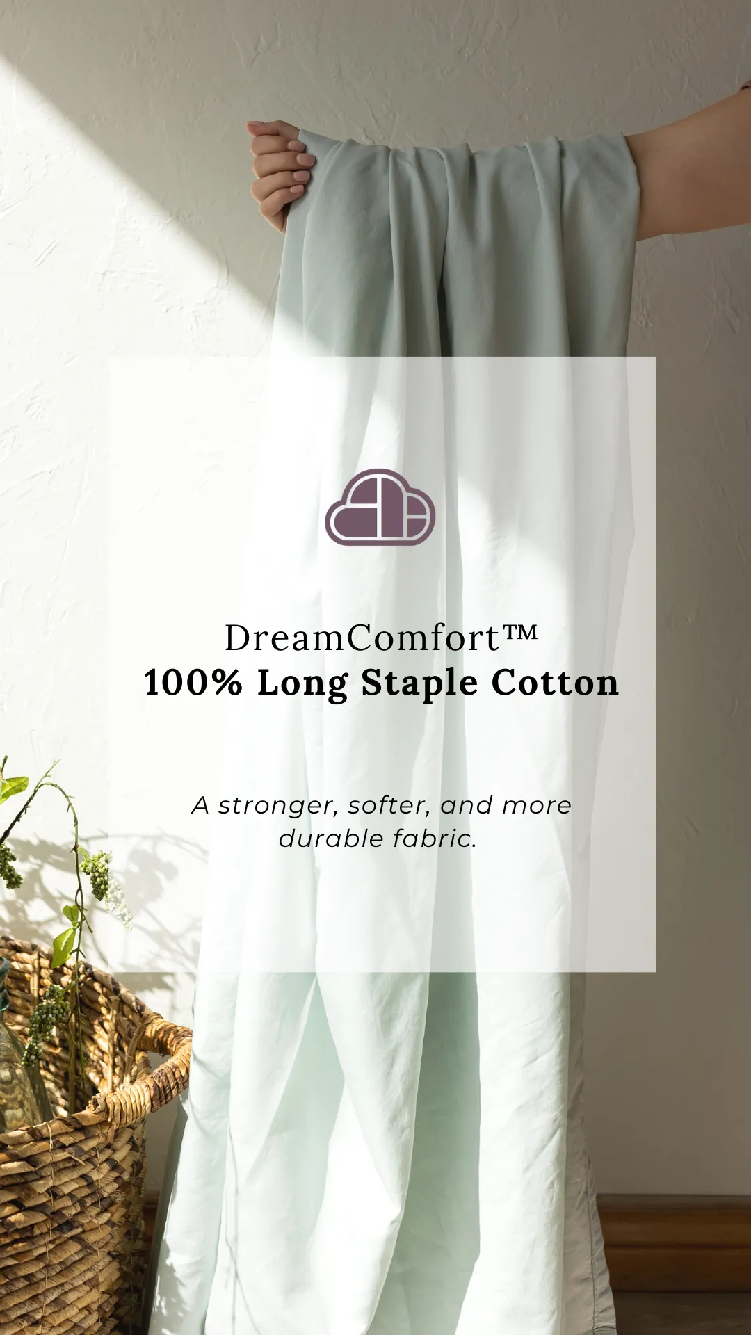 DreamComfort™ 100% Long Staple Cotton Sheet Set