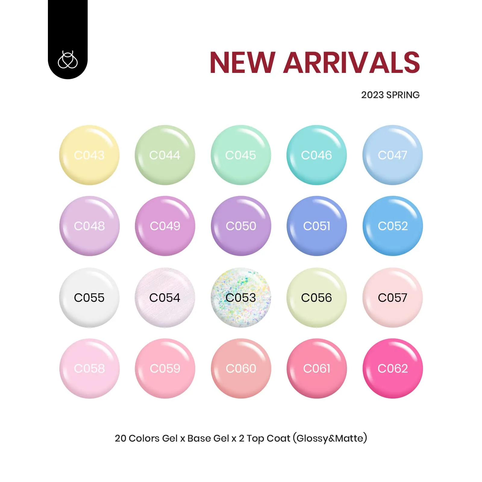 Dreamy Town - 20 Gel Colors Set With Top And Base Coat (5ml/Each)