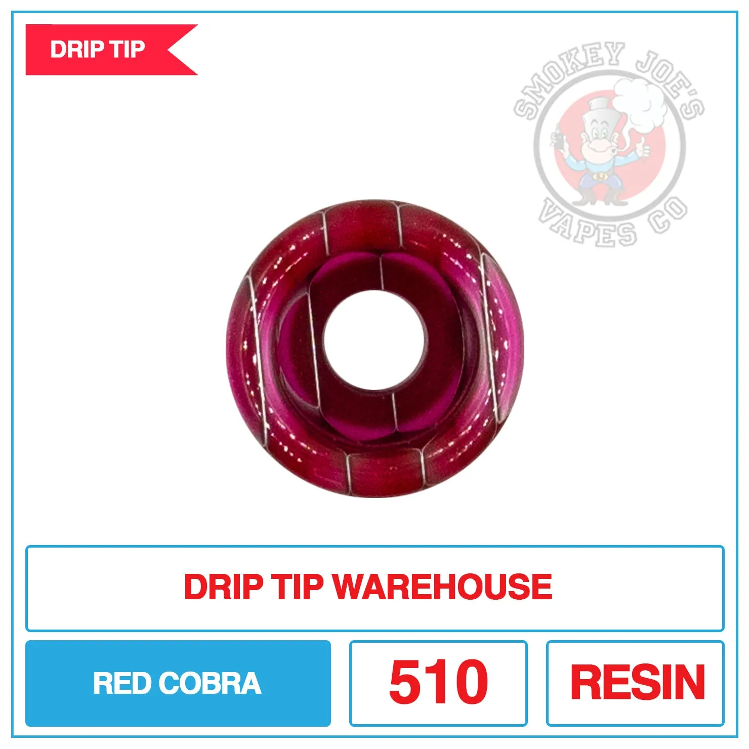 Drip Tip Warehouse - 510 Drip Tip - Red Cobra