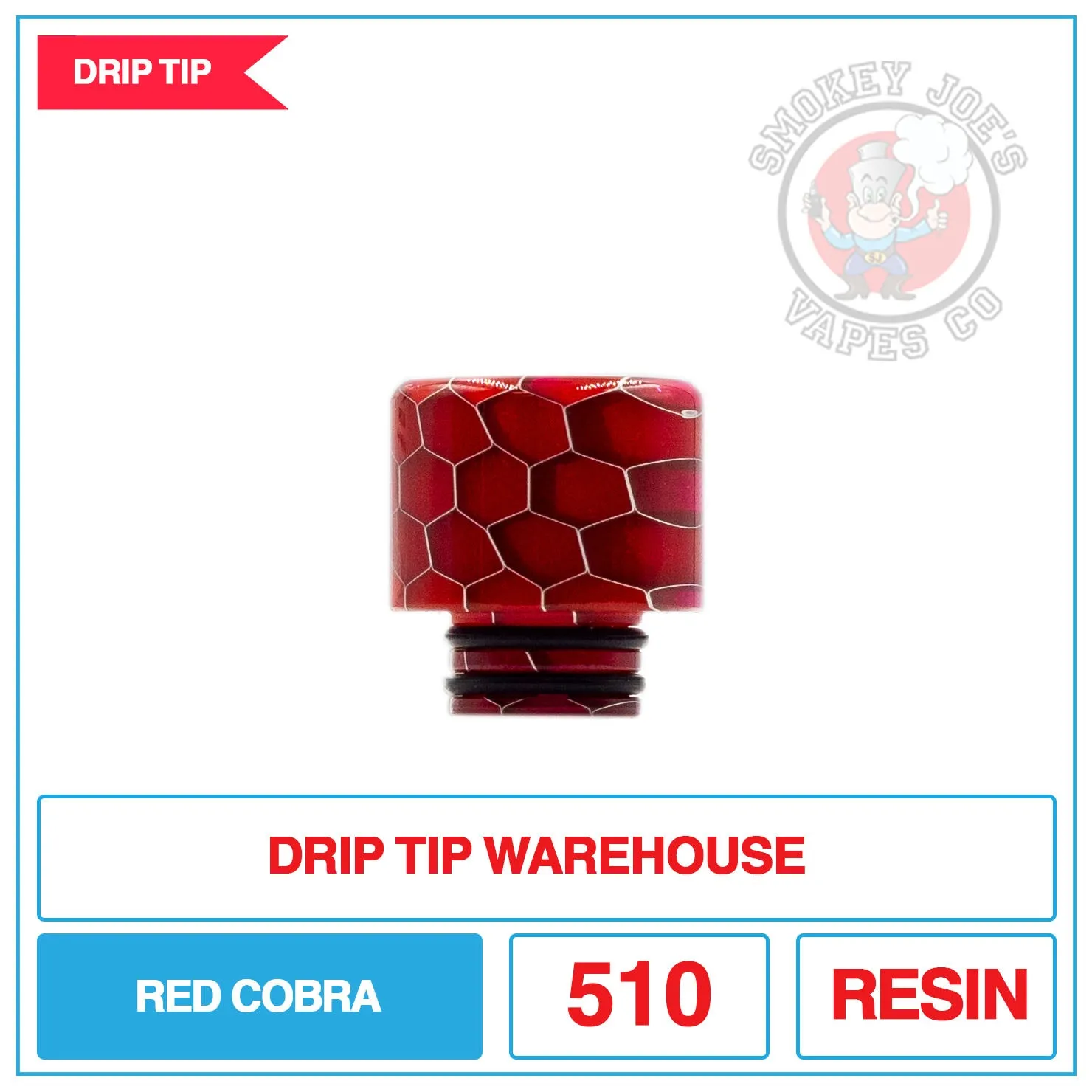 Drip Tip Warehouse - 510 Drip Tip - Red Cobra