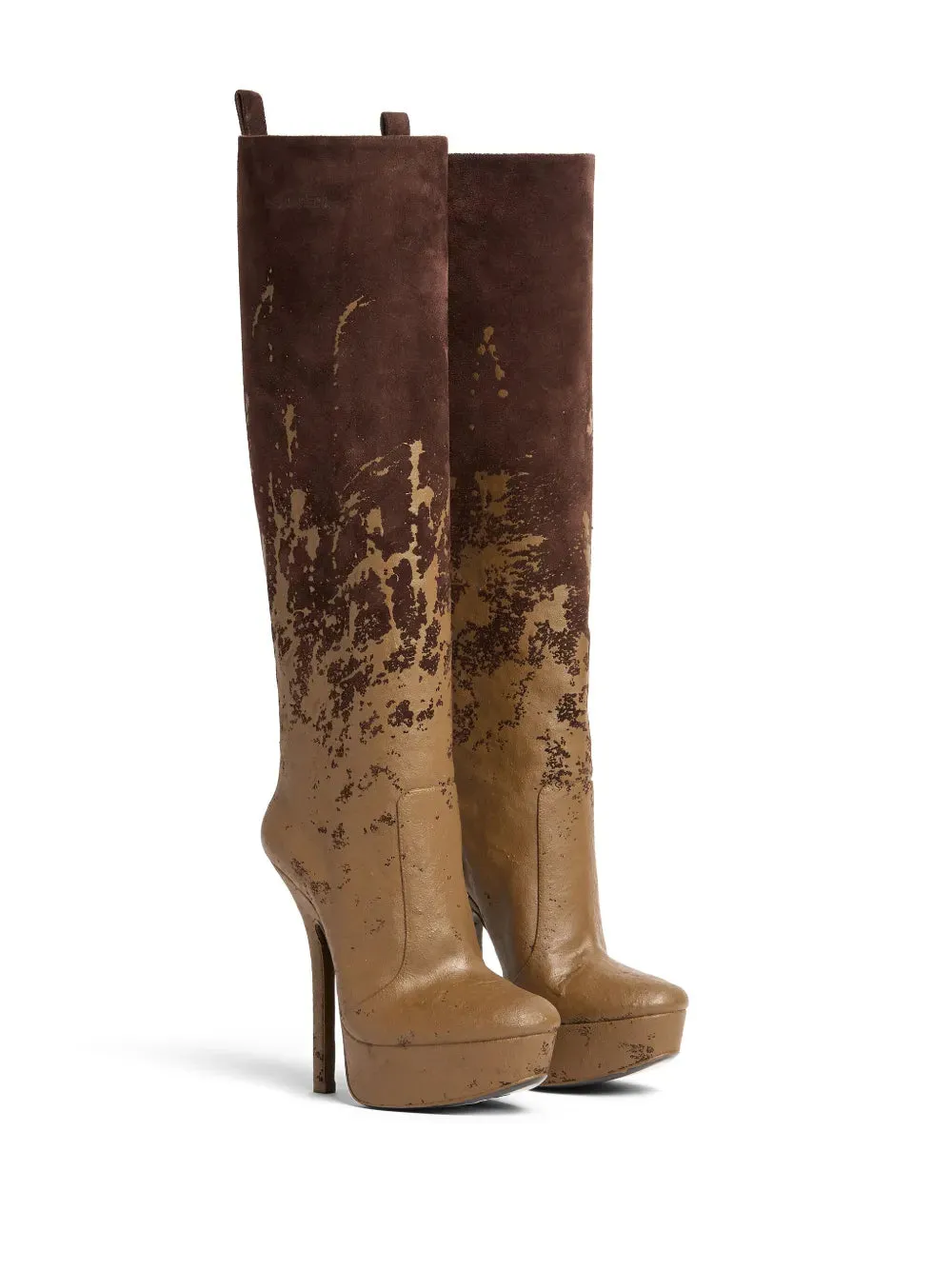 DSQUARED2 120mm painterly-print leather boots