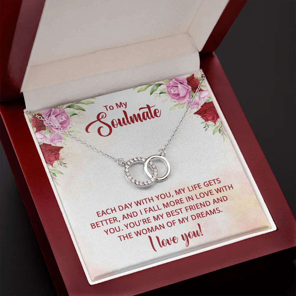 Each day with you my life gets better-Perfect Pair Circle Necklace for Soulmate