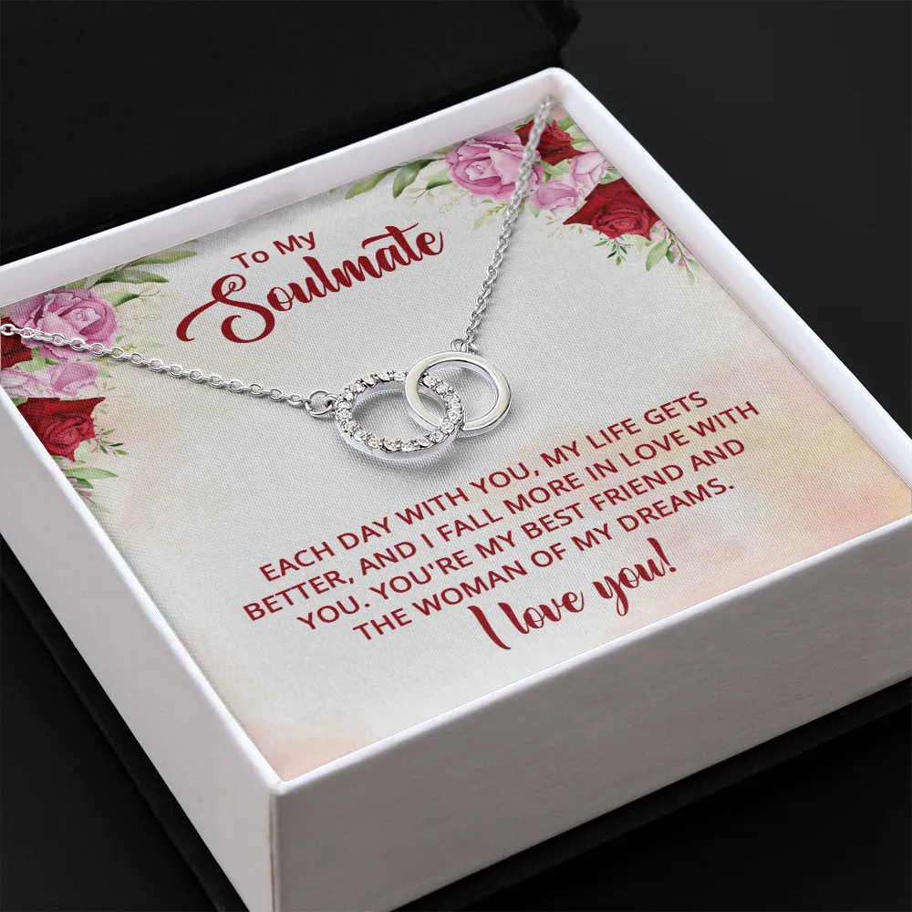 Each day with you my life gets better-Perfect Pair Circle Necklace for Soulmate