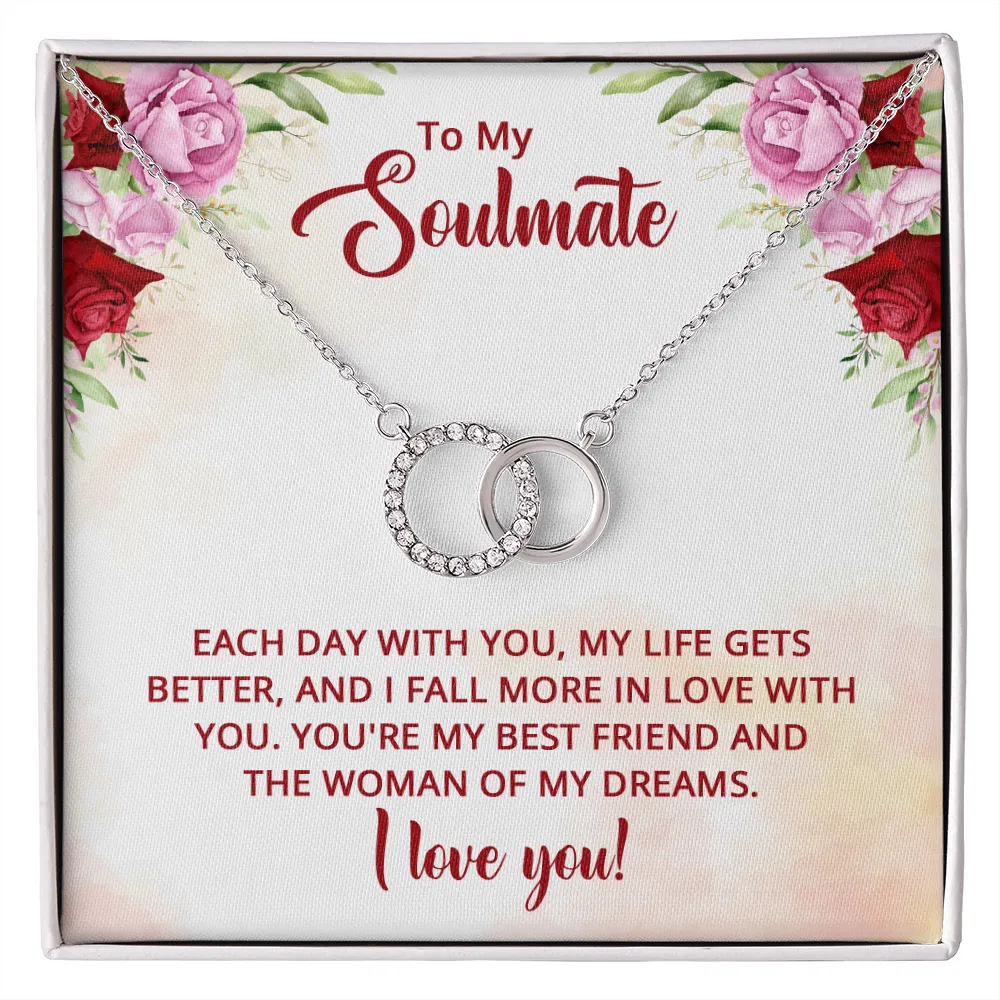 Each day with you my life gets better-Perfect Pair Circle Necklace for Soulmate