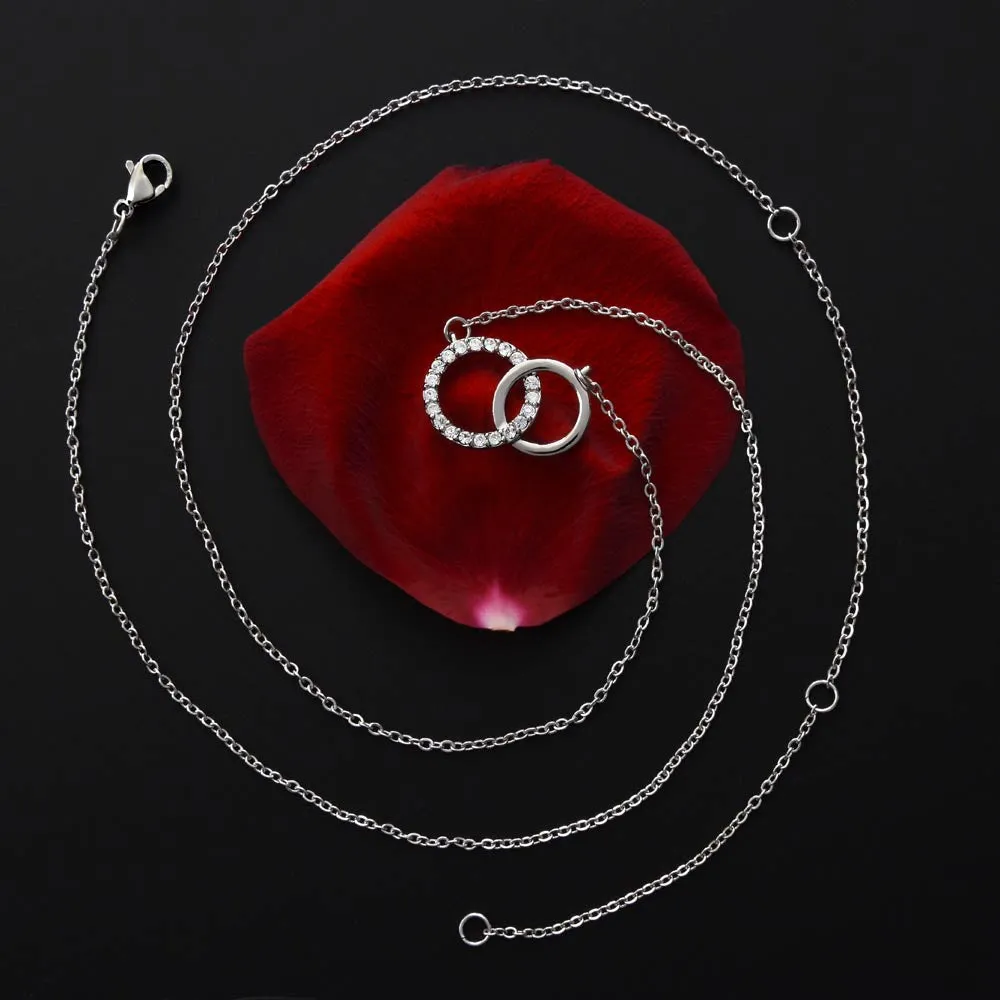 Each day with you my life gets better-Perfect Pair Circle Necklace for Soulmate