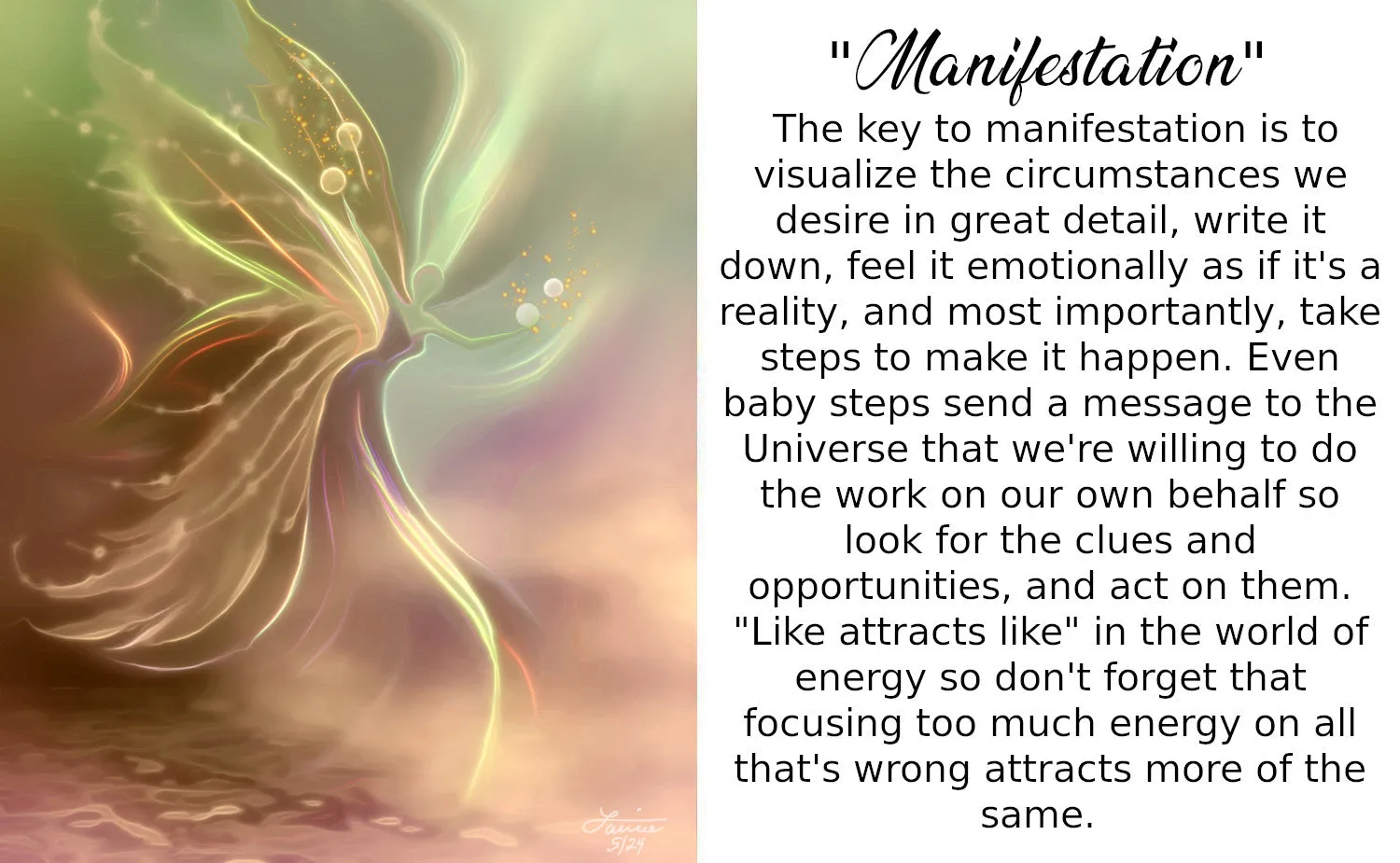 Earth Tones Flowing Energy Art Canvas Print with Glistening Fairy Wings and Orbs of Manifestion