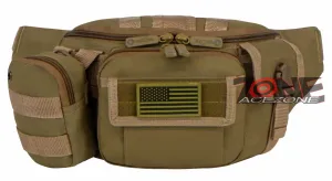 East West USA Molle Tactical Utility Travel Fanny Waist Pack RF104 TAN