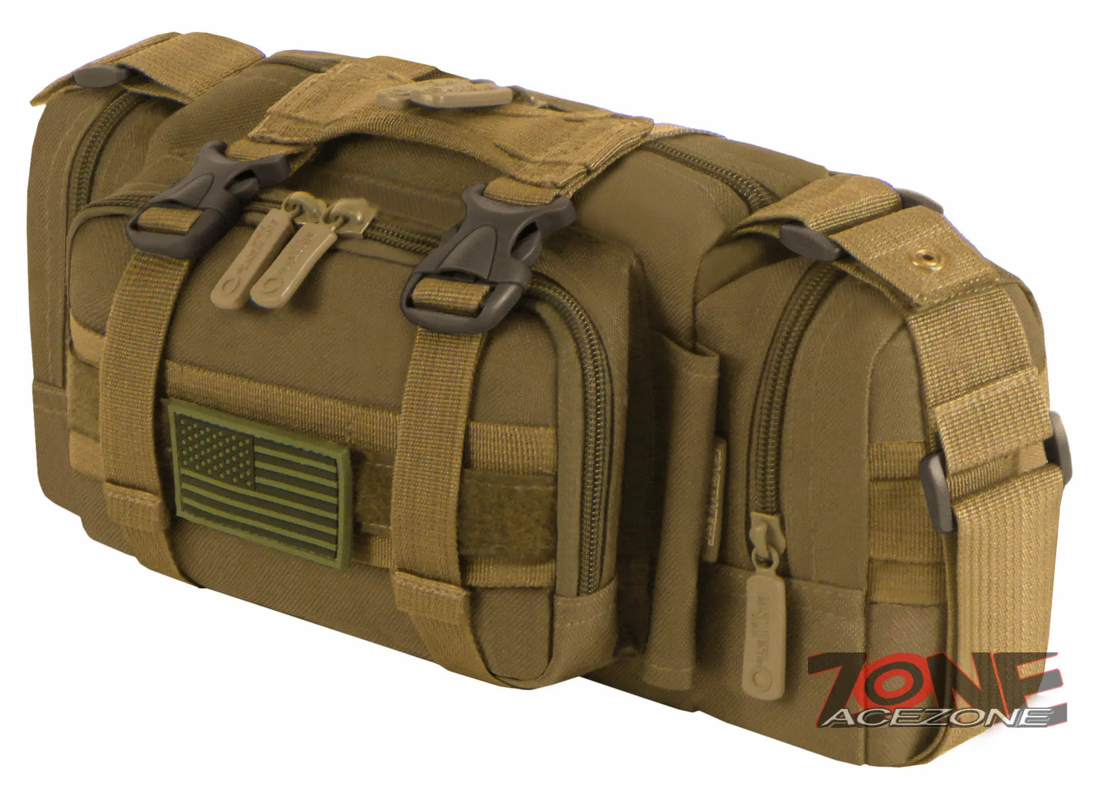 East West USA Molle Utility Tactical Waist Pack Pouch Waist Bag RT506 TAN