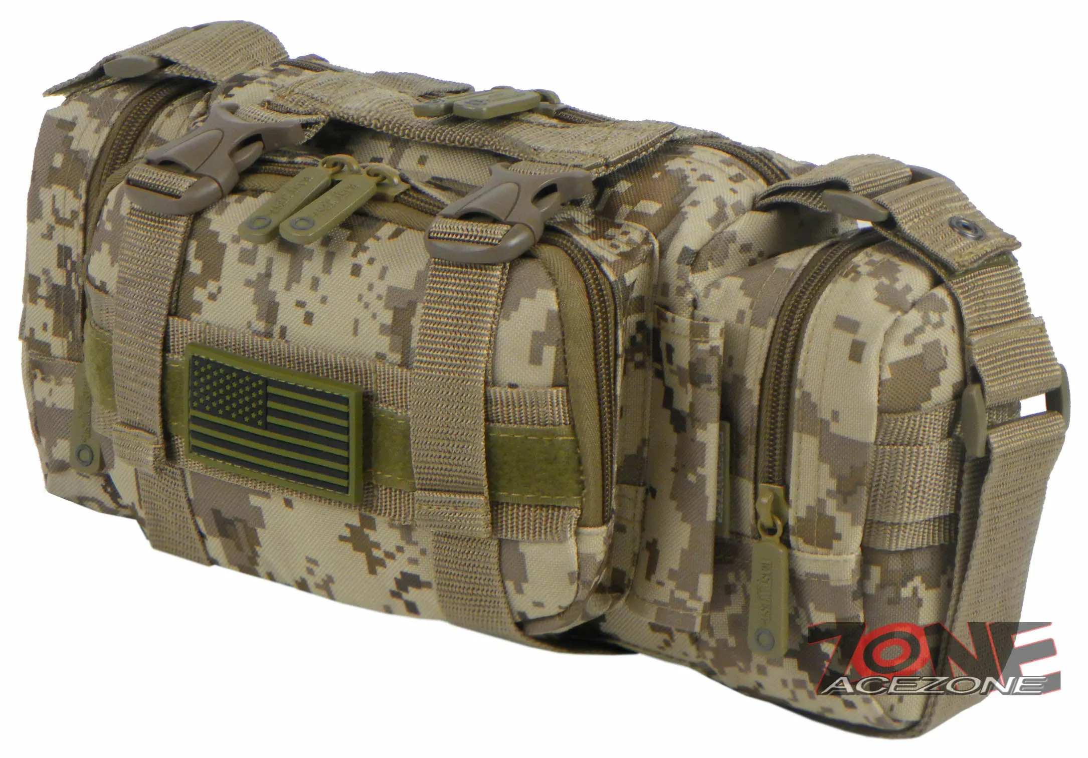 East West USA Molle Utility Tactical Waist Pack Pouch Waist Bag RTC506 TAN ACU