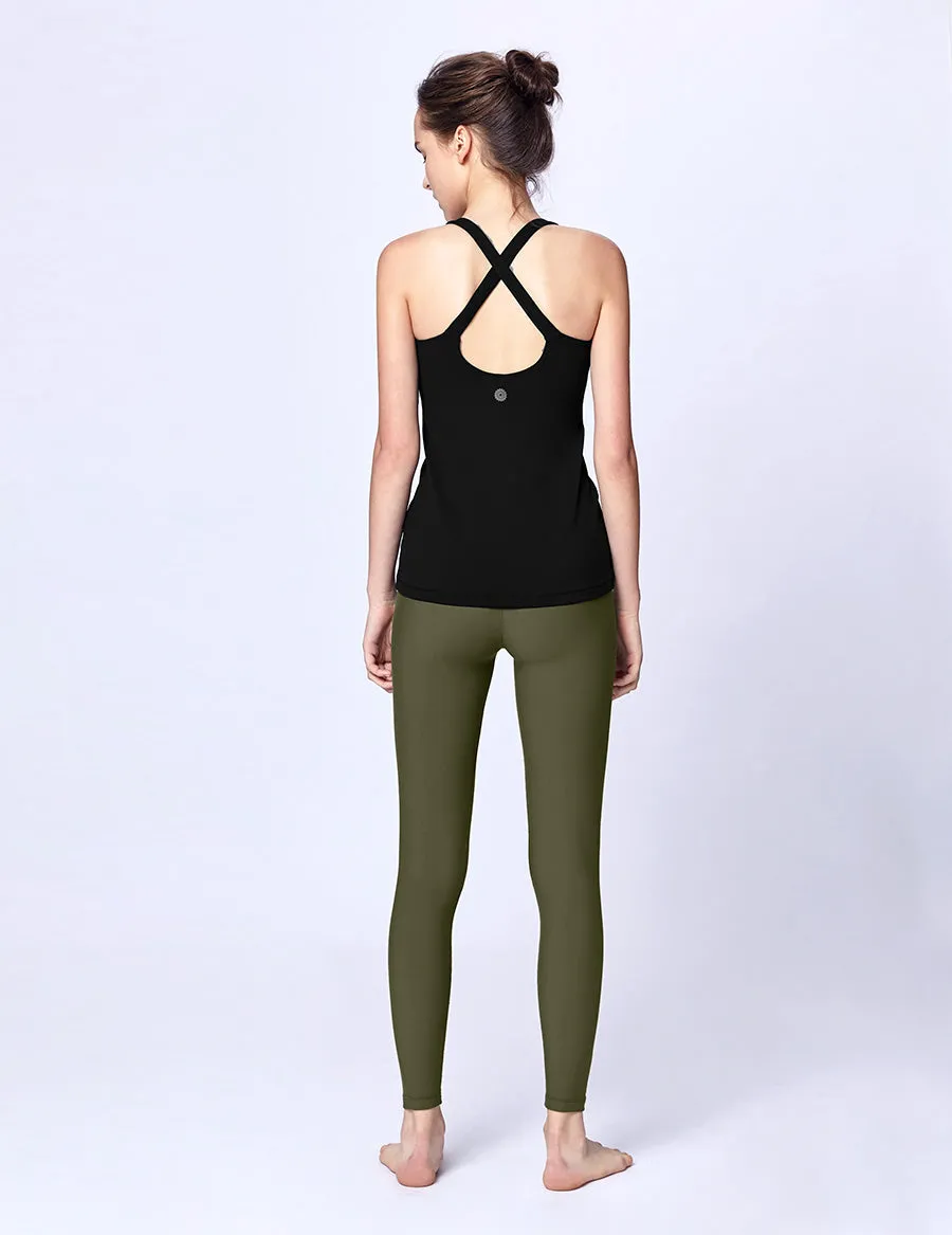 easyoga LA-VEDA Aqueous Drop Back Tank10 - L1 Black