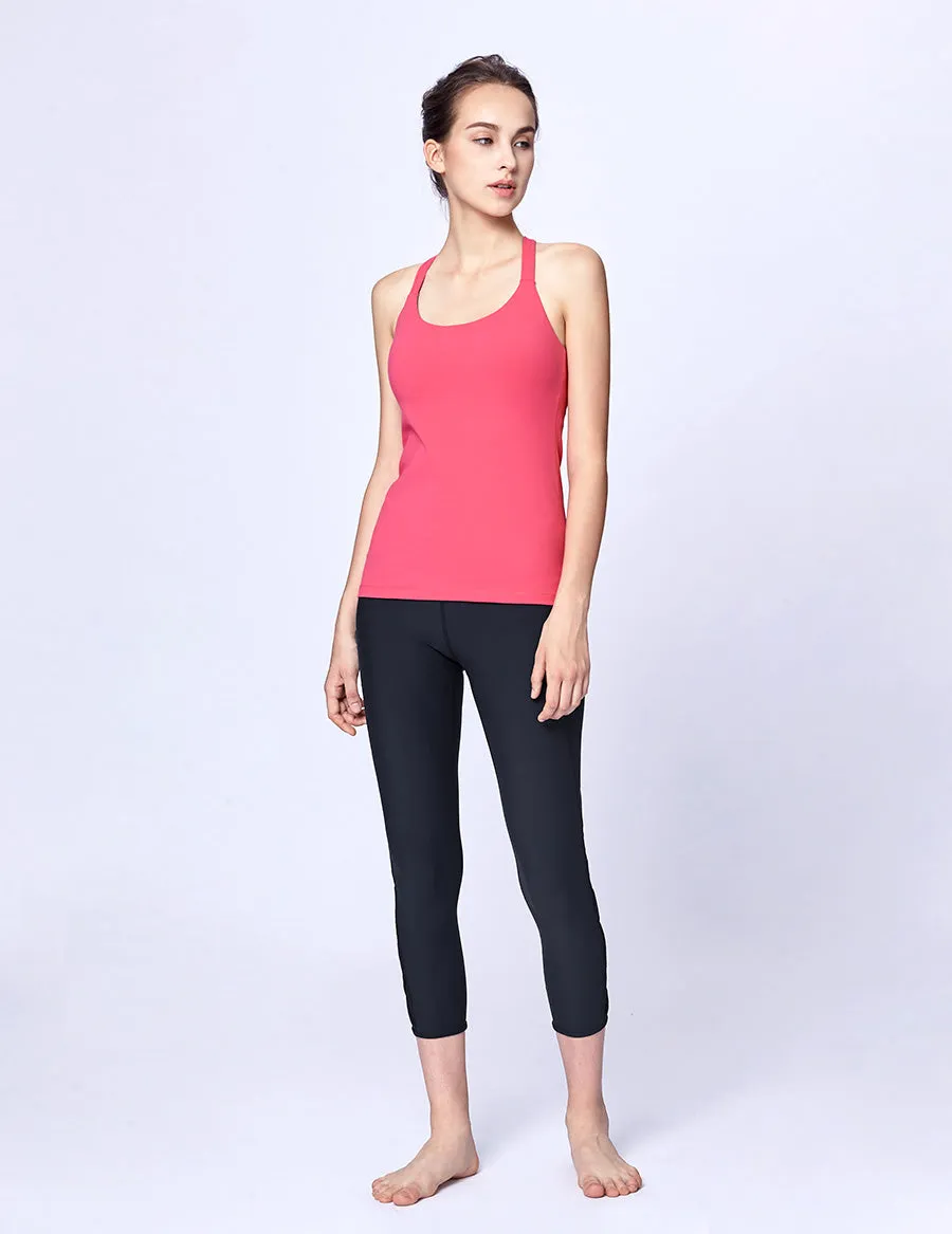easyoga LA-VEDA Aqueous Drop Back Tank10 - R1 Peach