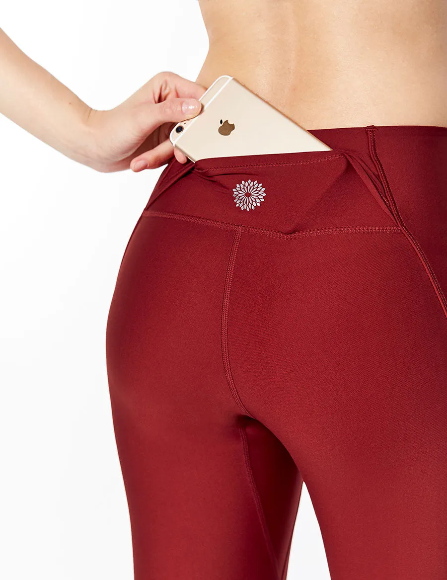 easyoga LESPIRO Ripples Cropped Tights - R26 Capsicum