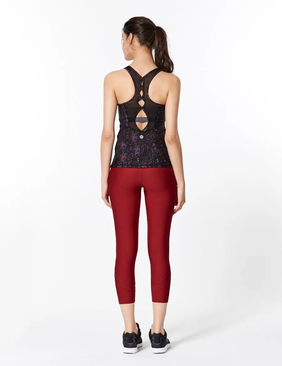 easyoga LESPIRO Ripples Cropped Tights - R26 Capsicum