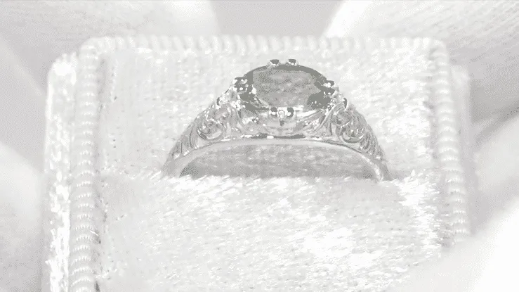 Edwardian Vintage Style Filigree Oval Green Amethyst Promise Ring in Sterling Silver | Prasiolite