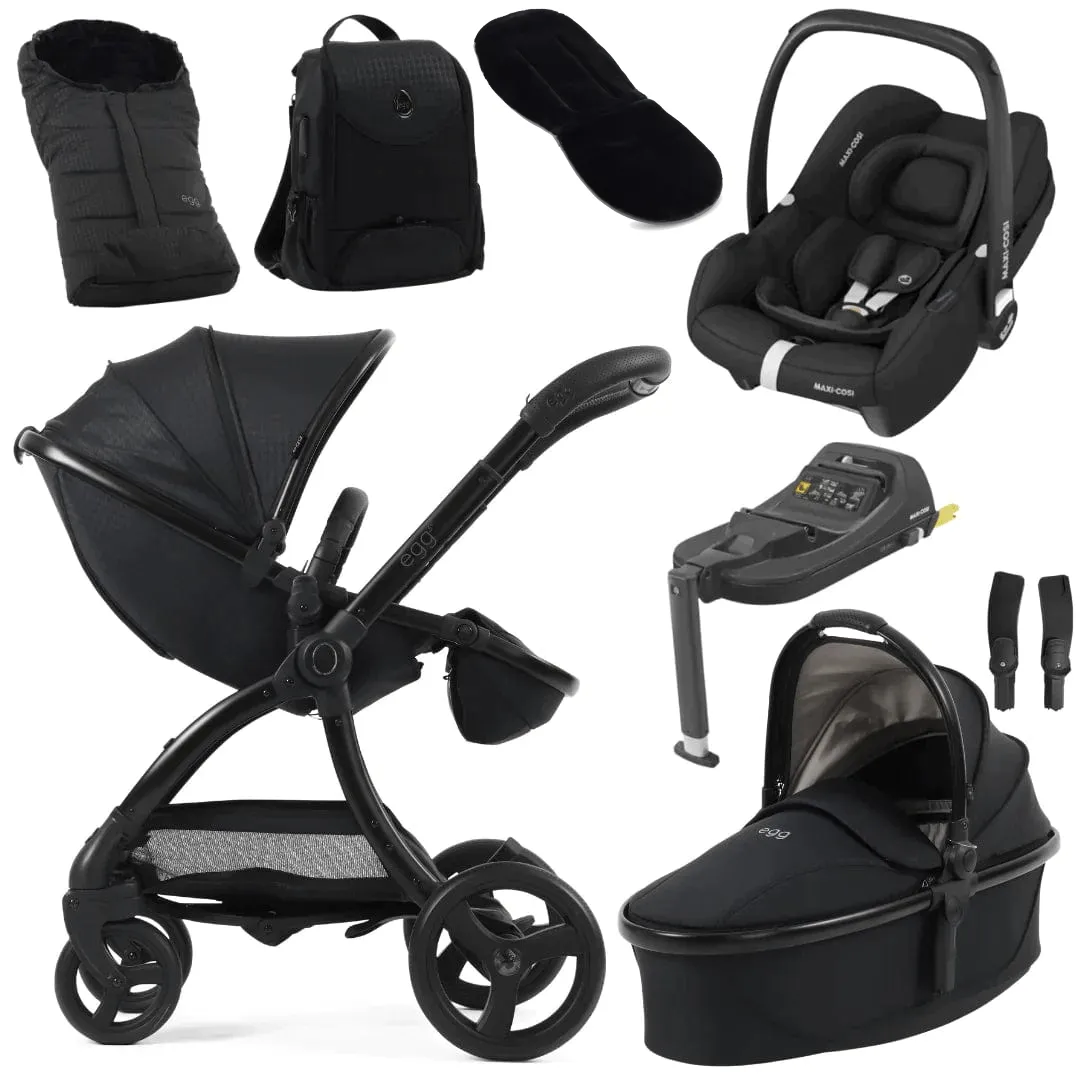 Egg 3 Luxury Cabriofix i-Size Travel System - Houndstooth Black