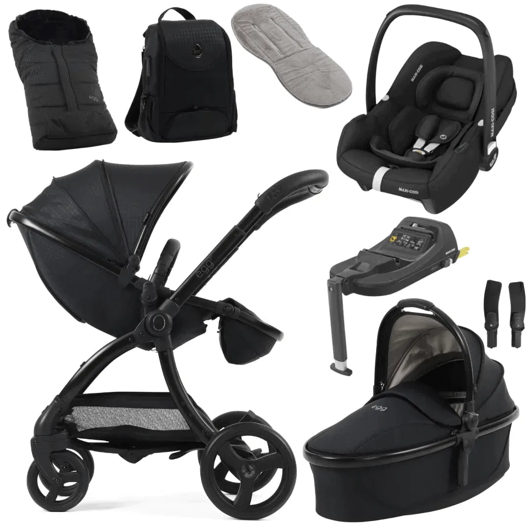 Egg 3 Luxury Cabriofix i-Size Travel System - Houndstooth Black