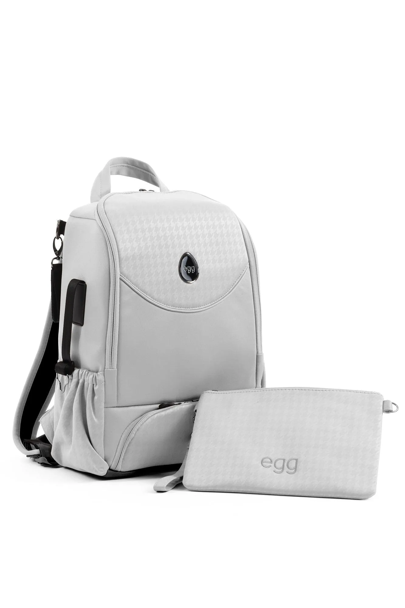 Egg 3 Luxury Cabriofix i-Size Travel System - Houndstooth Silver