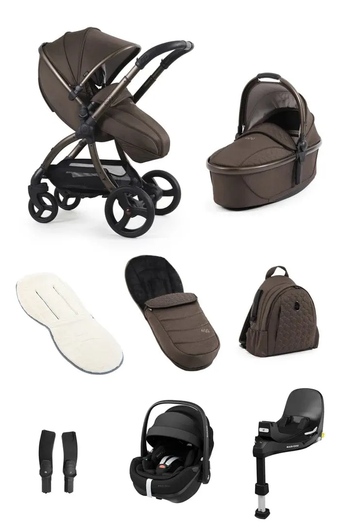 Egg 3 Luxury Pebble 360 PRO 2 Travel System - Chocolate Velvet