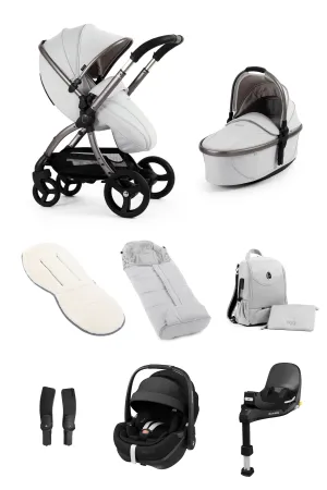 Egg 3 Luxury Pebble 360 PRO 2 Travel System - Houndstooth Silver