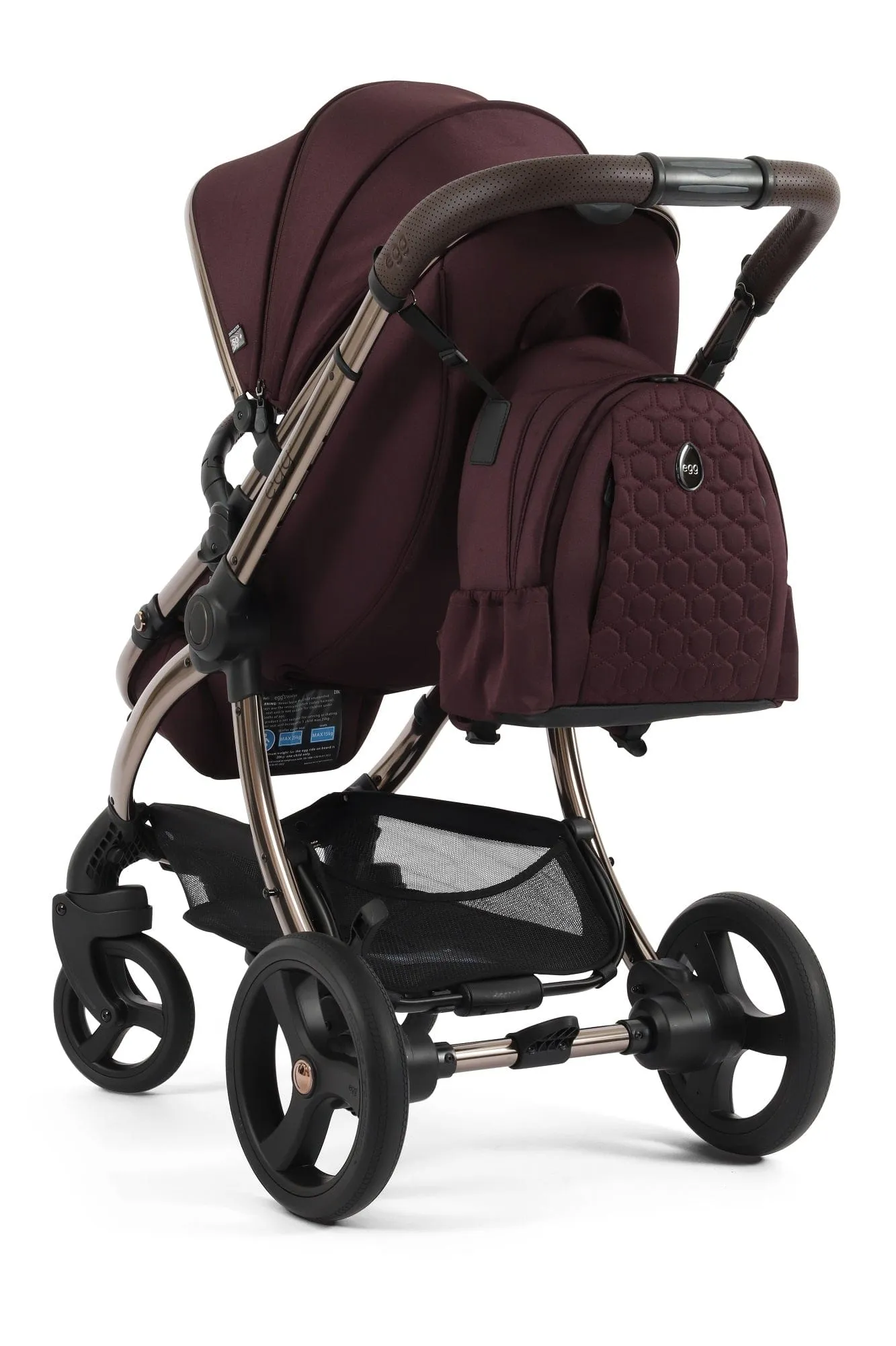 Egg 3 Luxury Pebble 360 PRO 2 Travel System - Mulberry