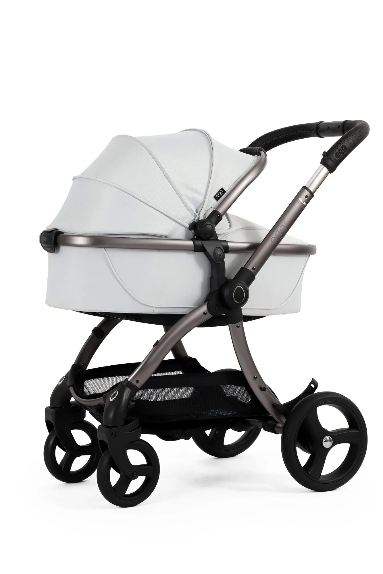 Egg 3 Stroller and Carrycot - Houndstooth Silver