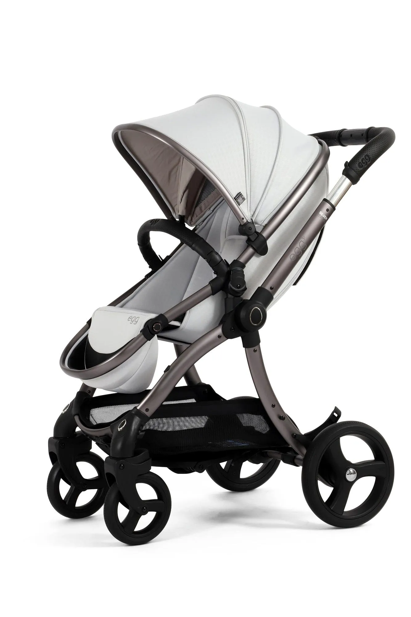 Egg 3 Stroller and Carrycot - Houndstooth Silver