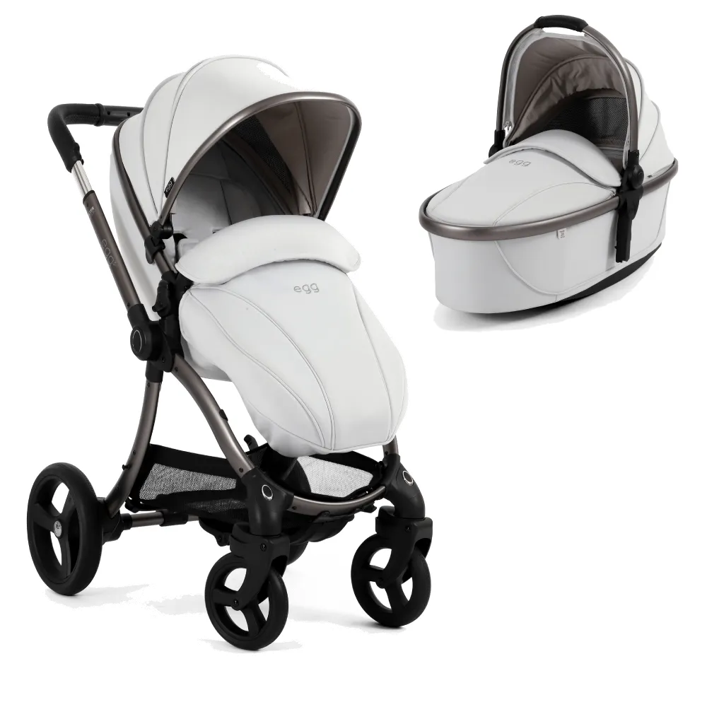 Egg 3 Stroller and Carrycot - Houndstooth Silver