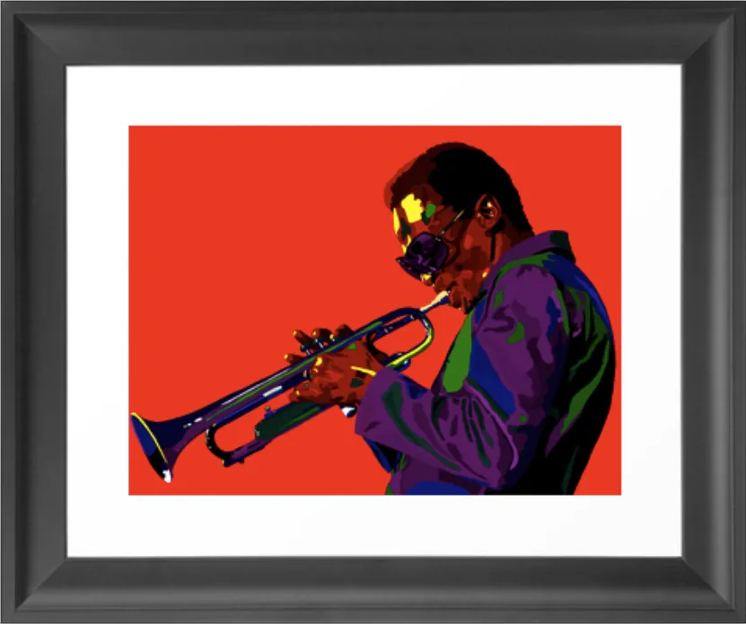 Electric Miles - Miles Davis portrait art - Limited Edition Giclee Wall Art Prints & Wall Decor - Vakseen Art